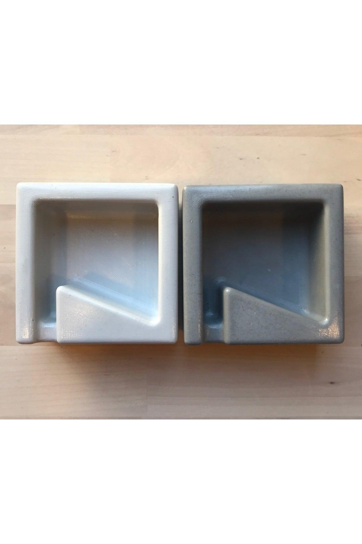 Gray Concrete Ash Tray Set of 2 - Swordslife