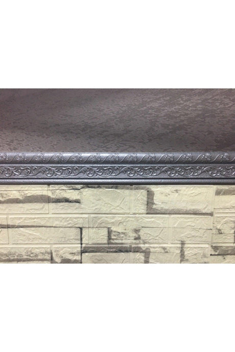 Gray Motif 8cm-115cm Adhesive Lath Frame Skirting - Swordslife