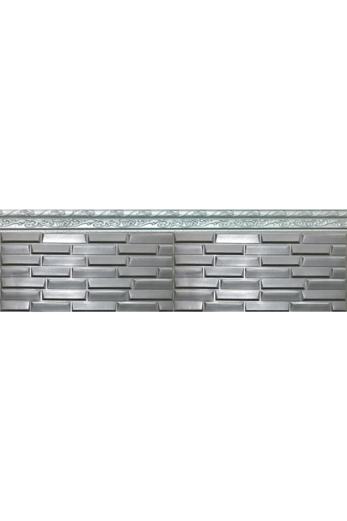 Gray Motif 8cm-115cm Adhesive Lath Frame Skirting - Swordslife