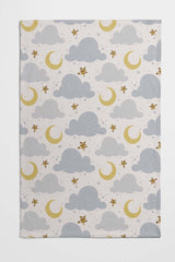 Gray Yellow Stars and Crescent Patterned Single Child Pique Set - Swordslife