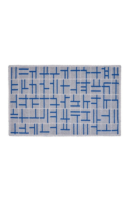 Grid Natural Cotton 2 Piece Bathroom Rug Set - Swordslife