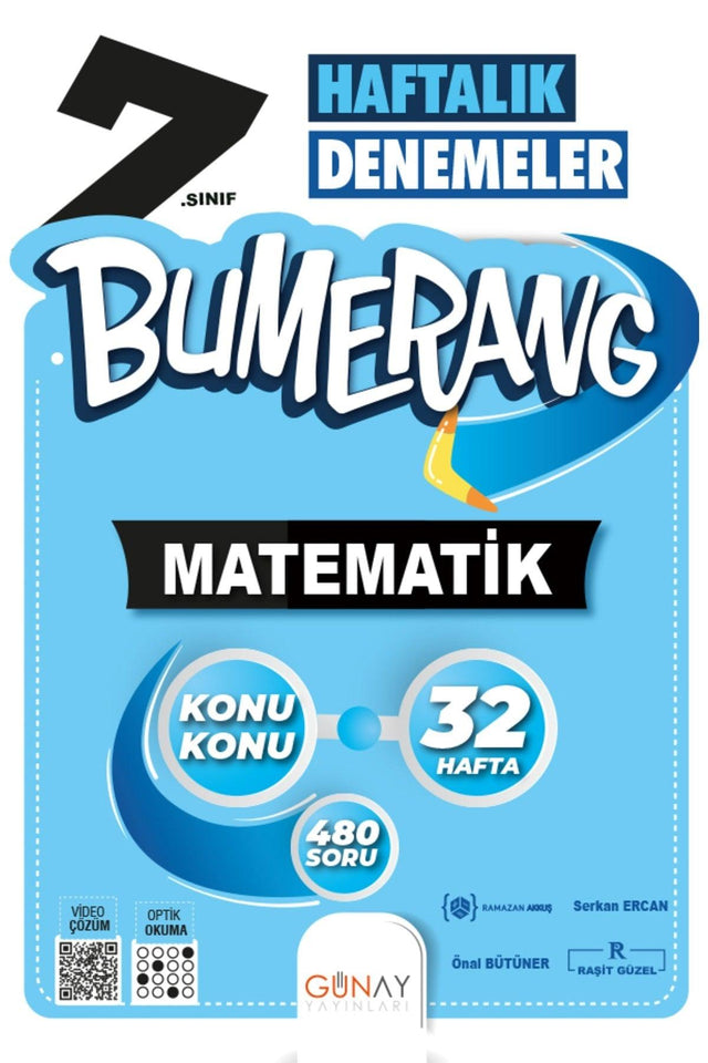 Günay Yayınları 7th Grade Mathematics Boomerang Weekly Essays - Swordslife