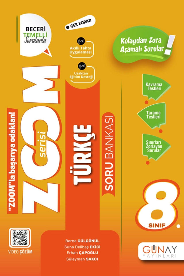 Günay Publications 8th Grade Turkish Zoom Series Question Bank - Swordslife