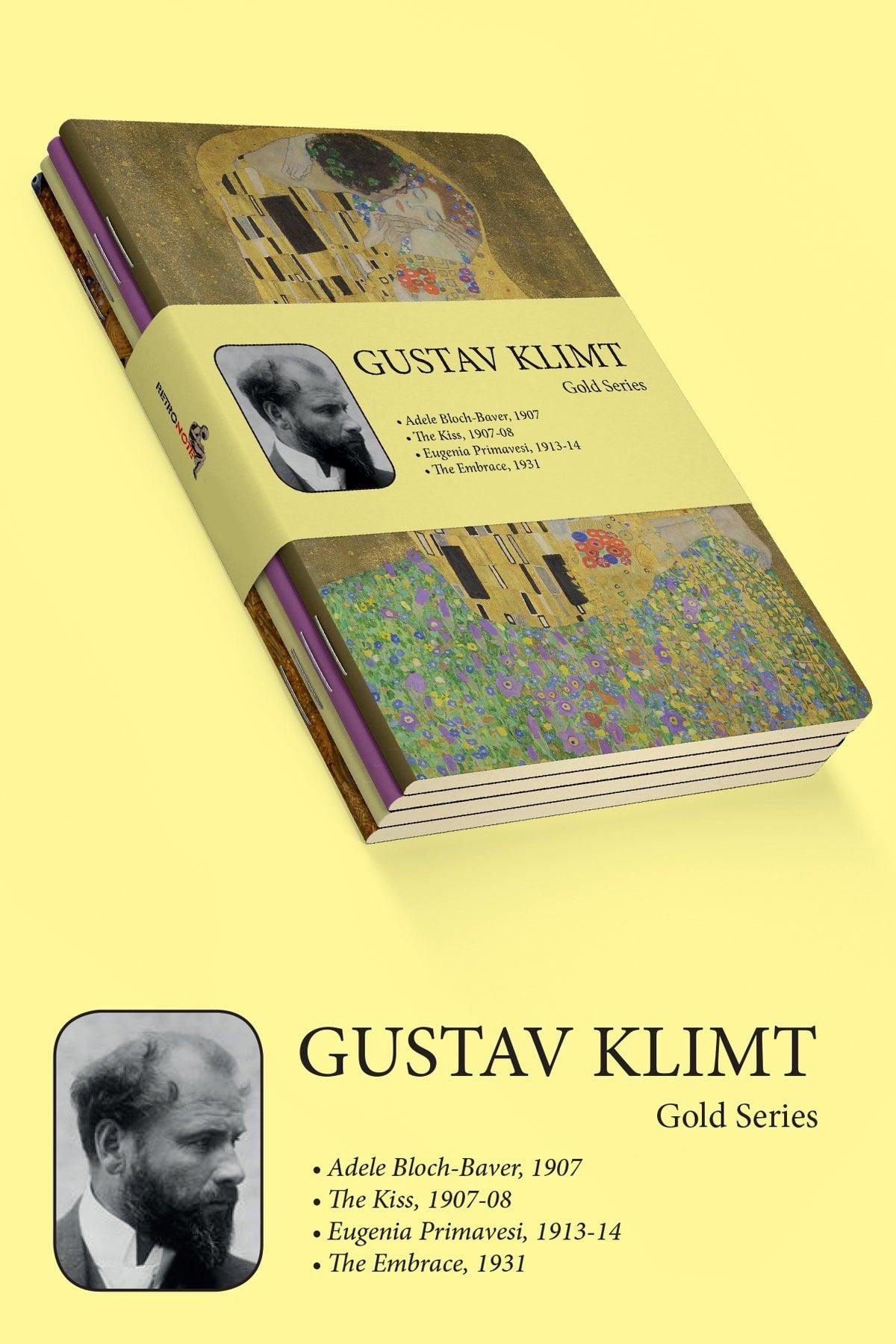 Gustav Klimt Notebook Set of 4 1 - Gold Series