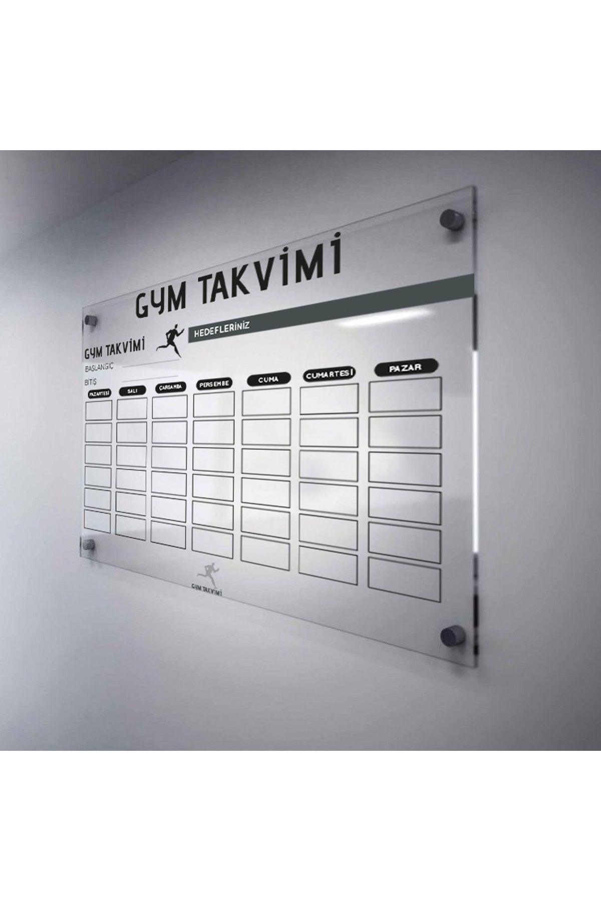 Gym Planning Calendar With Pen And Eraser Gift