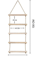 Handtuch Jute Ladder 5 Ebenen Ahşap Badezimmer Küchentuch Hanger Dekoratives Rope Handtuch - Swordslife