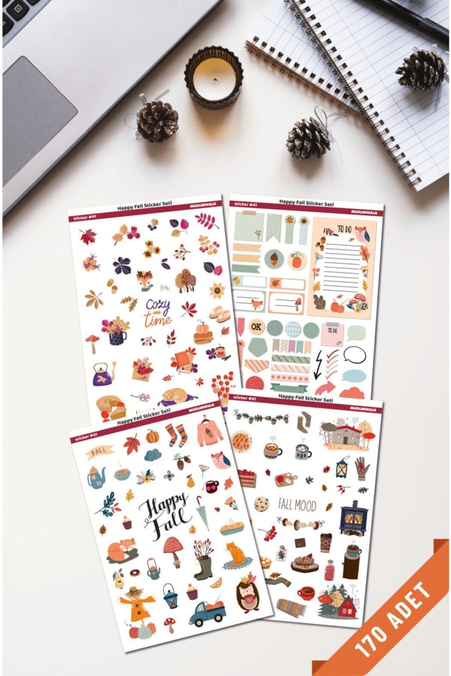 Happy Fall Autumn Themed Sticker Set 170