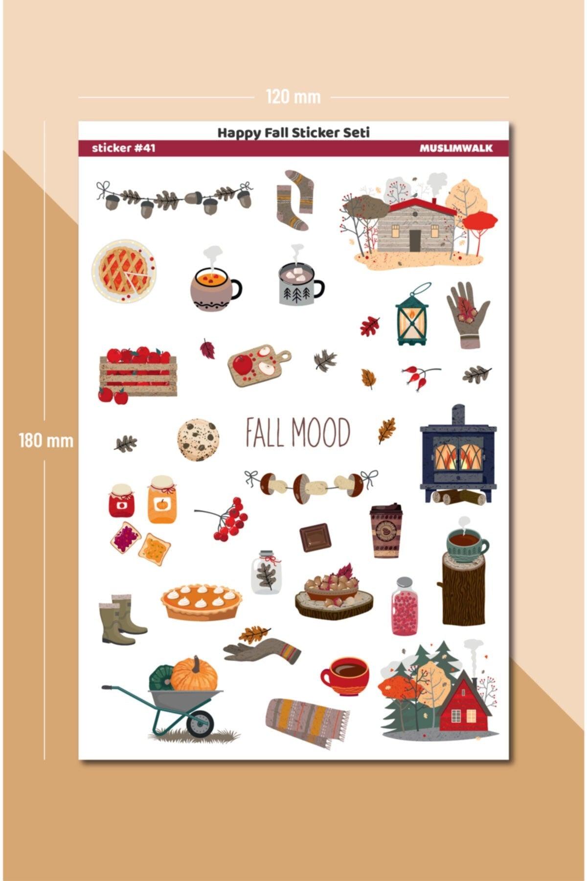 Happy Fall Autumn Themed Sticker Set 170