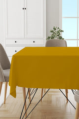 Mustard Plain Table Cloth Thai Feather Velvet Stain Resistant Washable Woven Fabric Plain Solid Color Mso025 - Swordslife