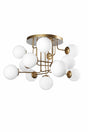 Hazeran 13th Tumbled White Globe Glass Chandelier - Swordslife