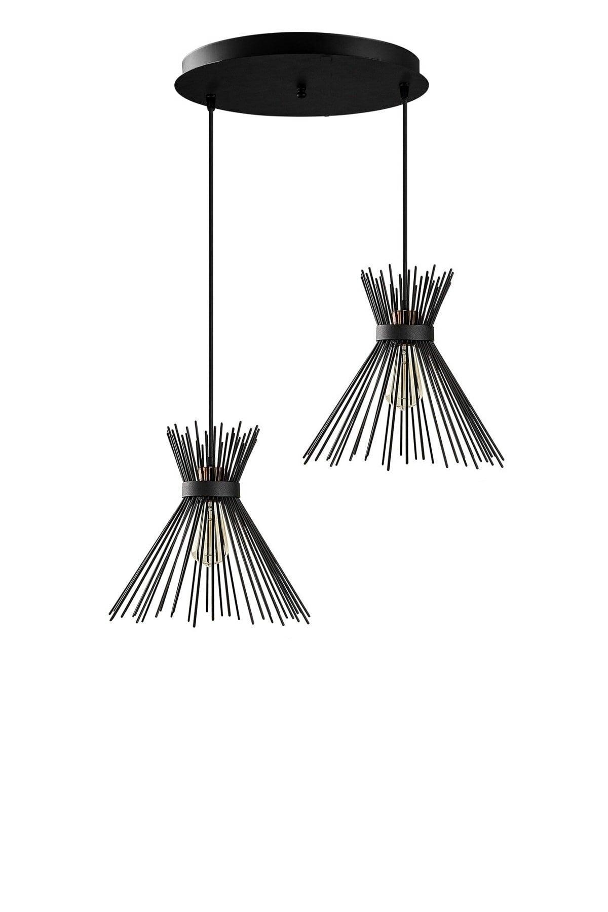 Hedgehog Pattern Modern Design Binary Black Pendant Chandelier - Swordslife