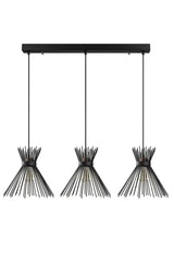 Hedgehog Model Modern Design Triple Rectangle Black Pendant Lamp Chandelier - Swordslife