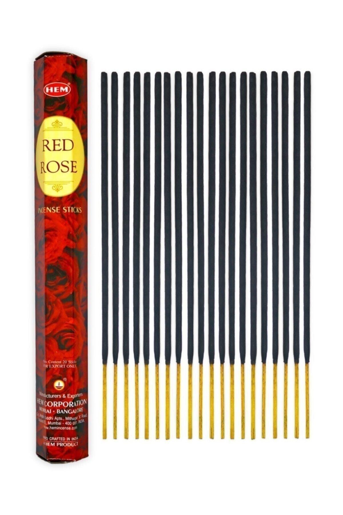 20 Sticks Incense With Both Red Rose Scent - Red Rose Incense Sticks - Swordslife