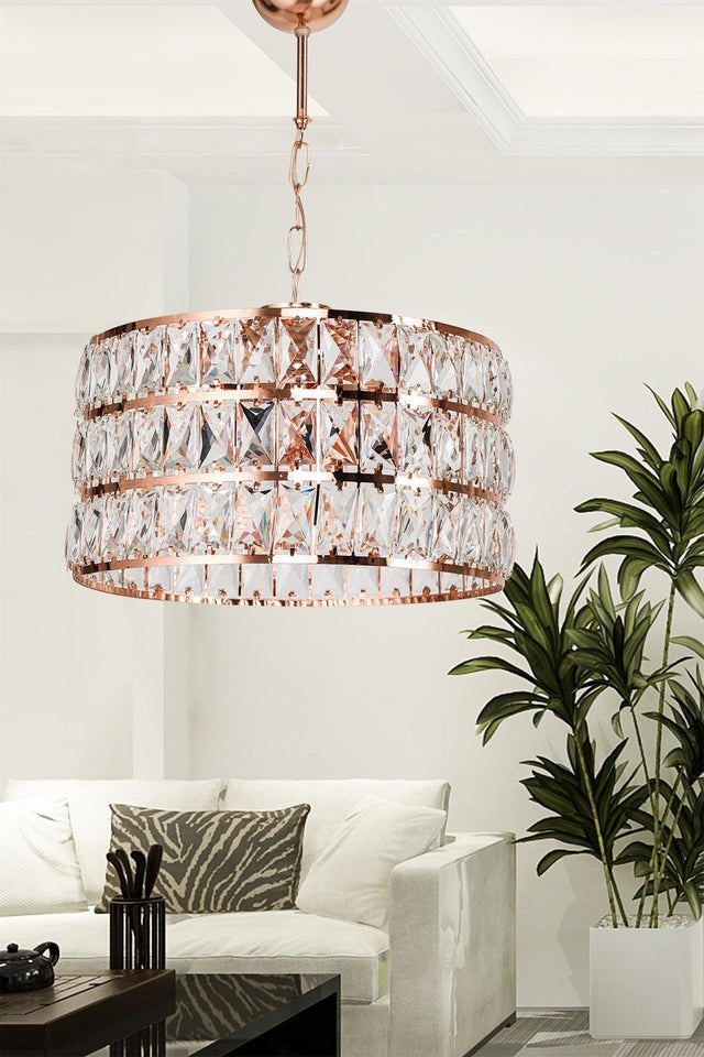 Heure Glass Chandelier Gold Mdrn-45 - Swordslife