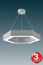 Hexagon (Grey Case, Daylight) Led Modern Led Chandelier - Swordslife