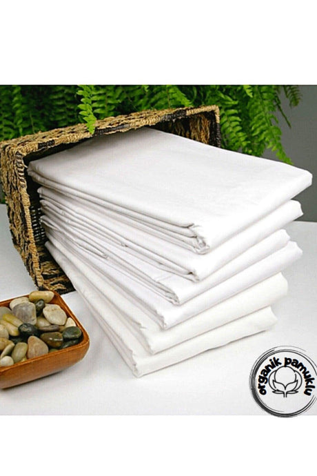 Home Luxury Cotton Plain White Sheet Double 220*240 - Swordslife