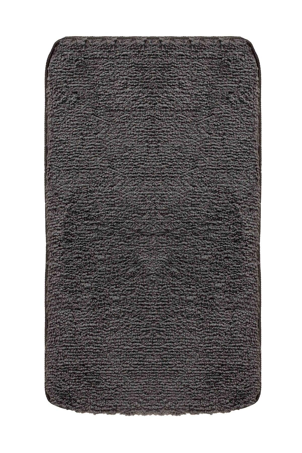 Home - Premium 100% Natural Non-Slip Base Anthracite Washable Triple Bath Carpet, Mat - Swordslife