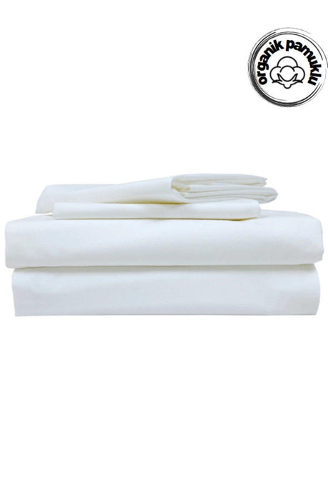 Home Ranforce Luxury Cotton Double Duvet Cover Set - White - Swordslife