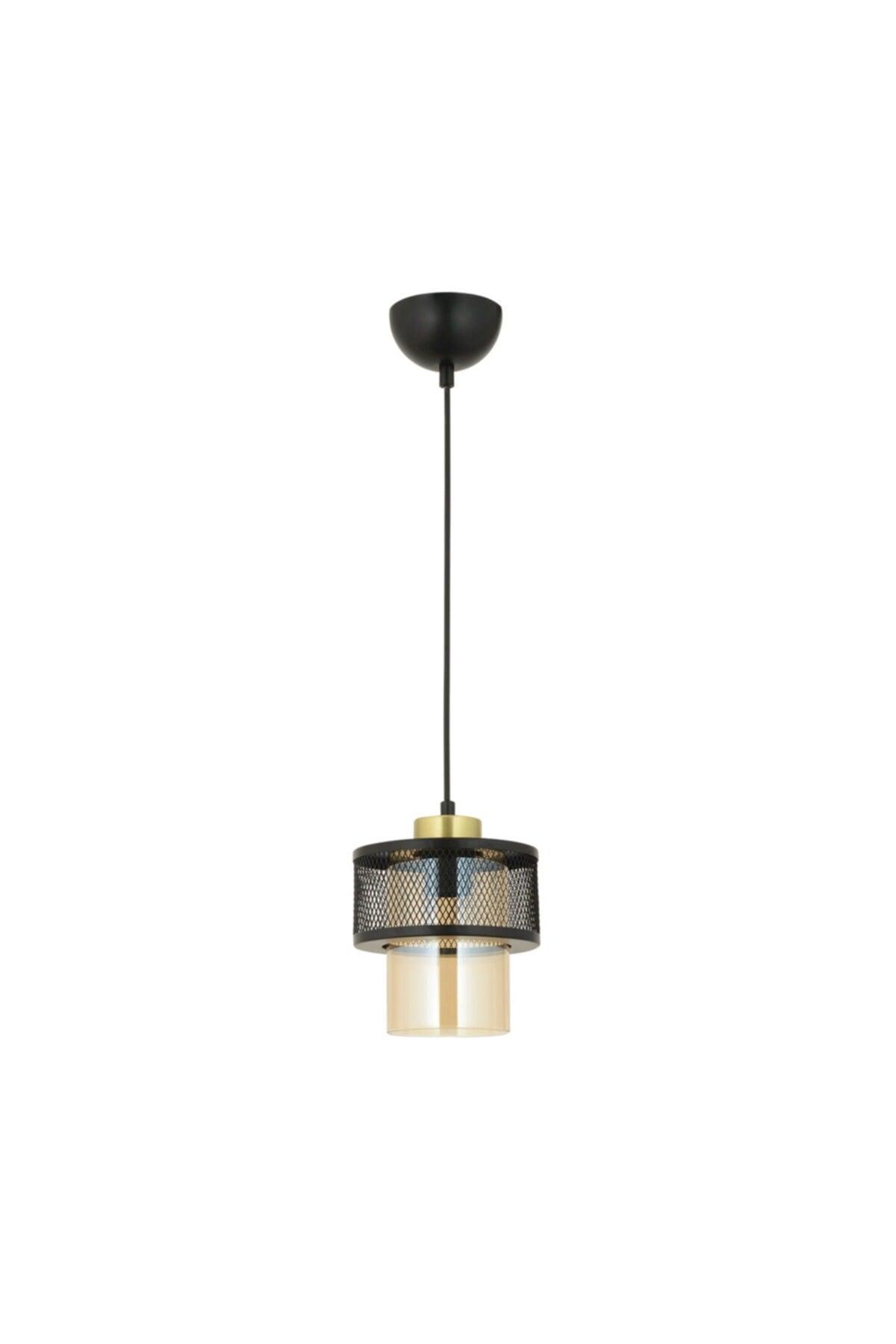 Honeycomb Single Black Mica Headed Pendant Chandelier - Swordslife