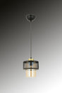 Honeycomb Single Modern Glass Black Pendant Chandelier - Swordslife