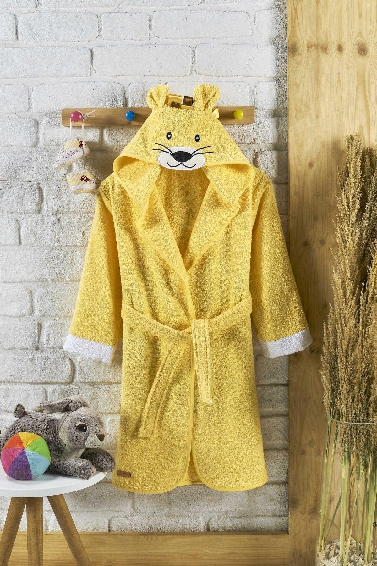 Hooded Kids Bathrobe 100% Cotton Water Absorbent