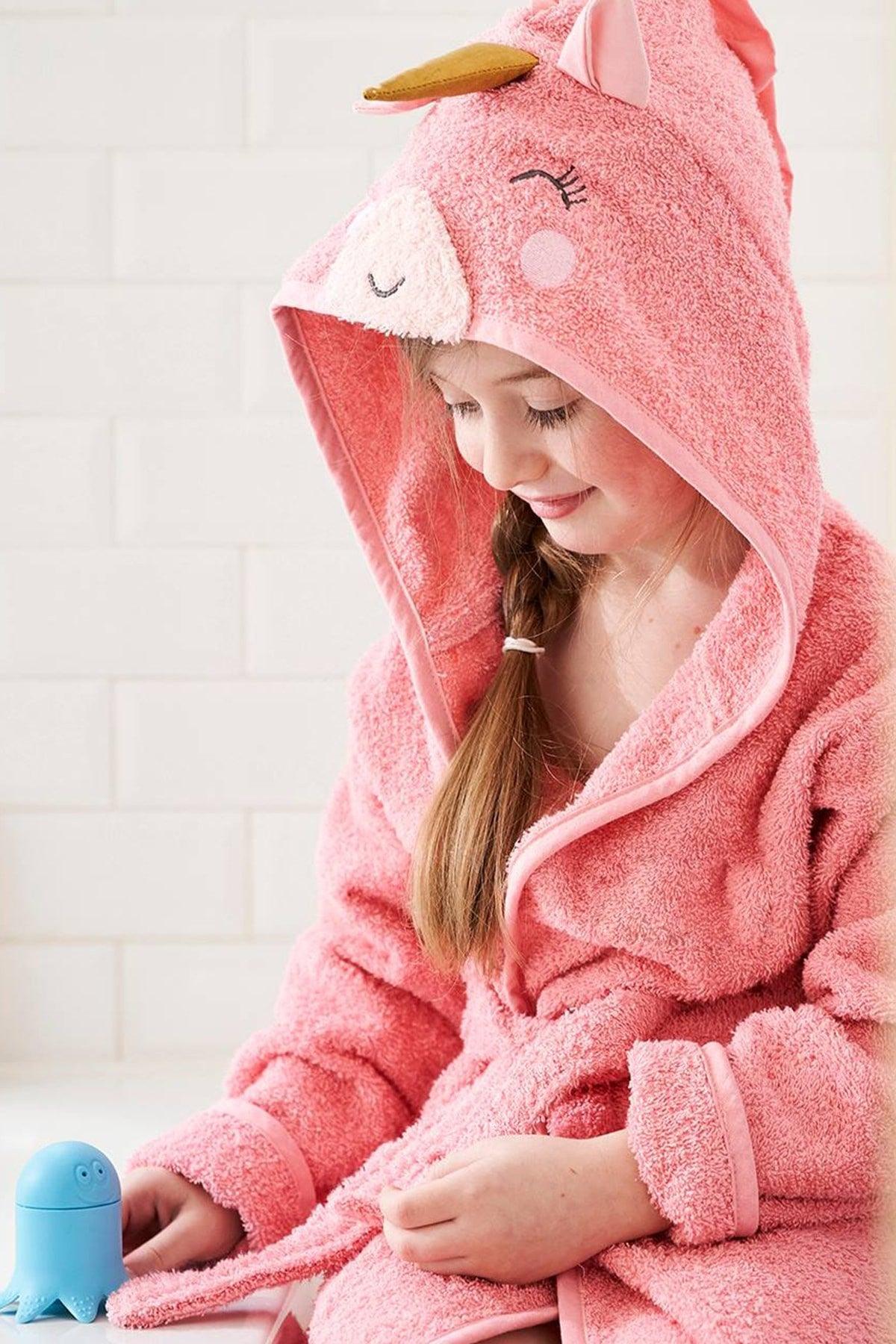 Hooded Girls' Boys' Bathrobe