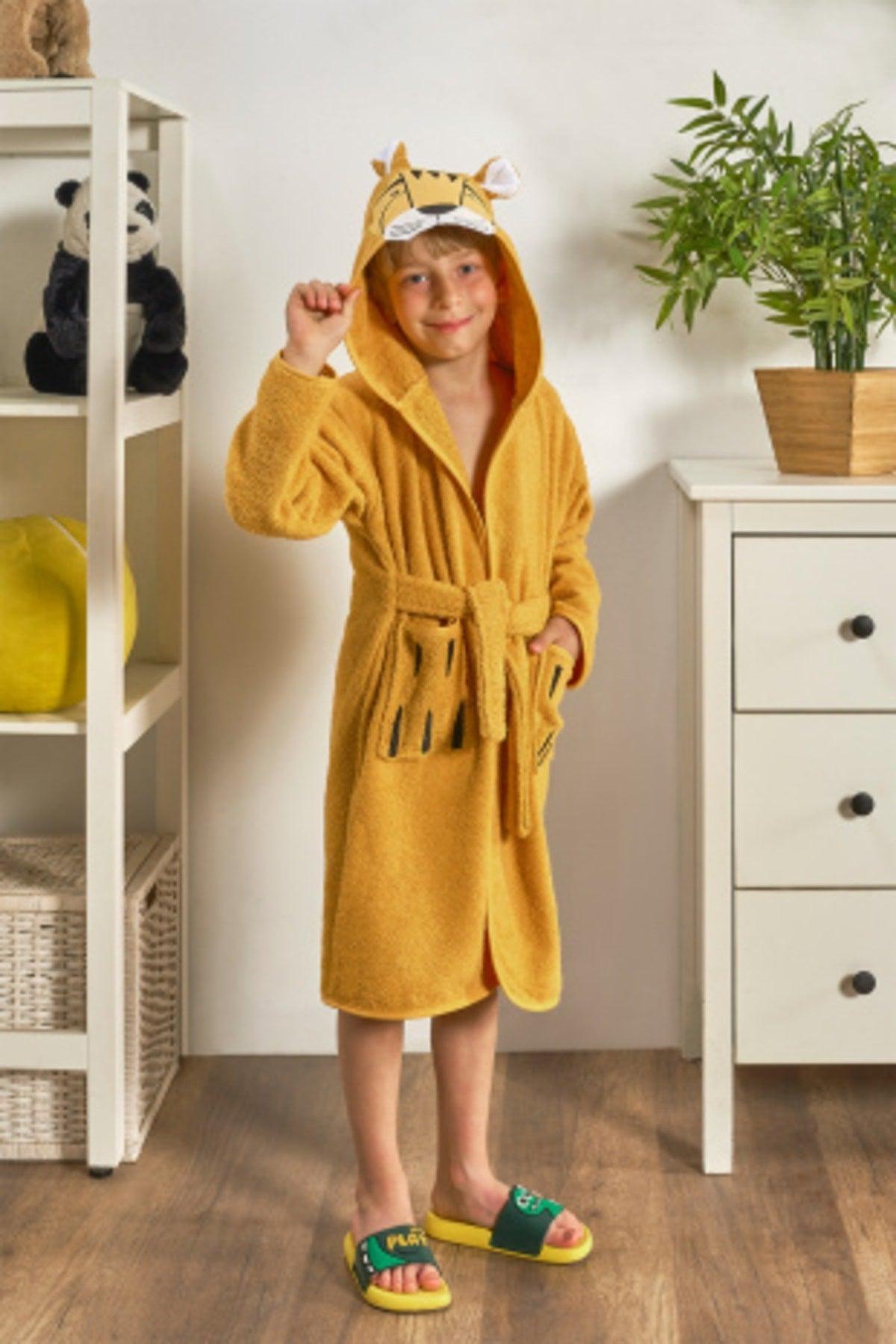 Hooded Girls-boys Bathrobe Cotton-tiger - Swordslife