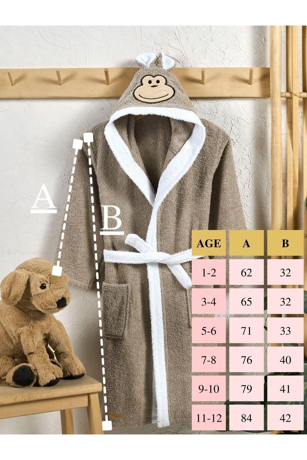 Hooded Kids Bathrobe 100% Cotton Water Absorbent