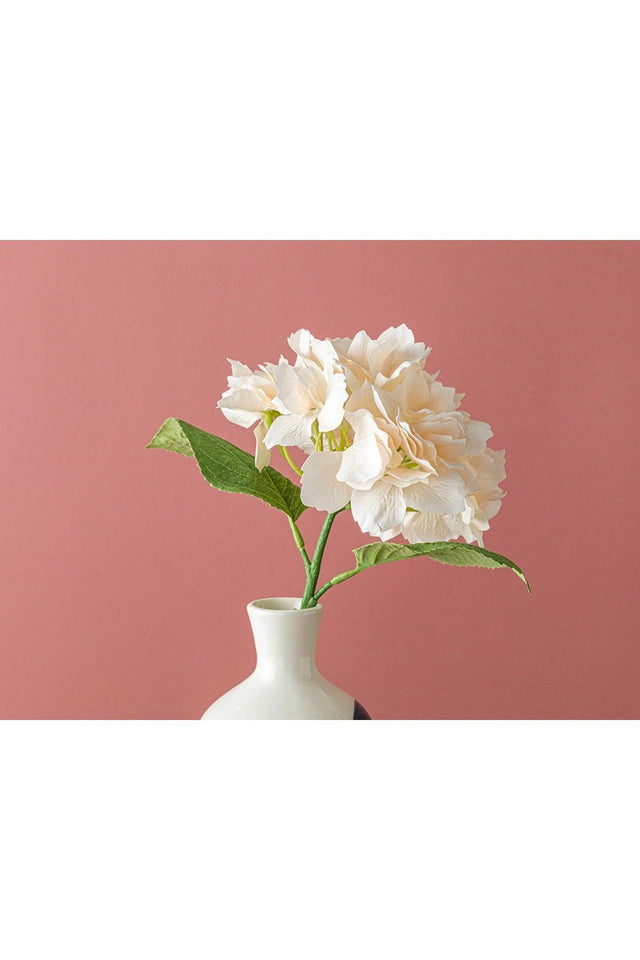 Hortensia Single Branch Artificial Flower 35 Cm Champagne - Swordslife