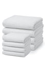 Hotel Group 100% Cotton Bath & Head Towel Set of 8 4 Pieces 70x140 Cm 4 Pieces 50x90 Cm - White - Swordslife