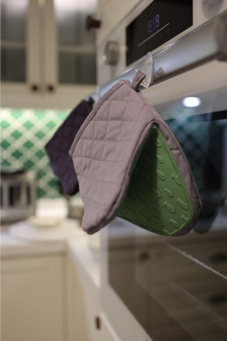 Icehand Lilac Color Fireproof Kitchen Oven Mitt Silicone Fabric - Swordslife