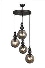 Endless 4th Chandelier Black Smoked Glass - Swordslife