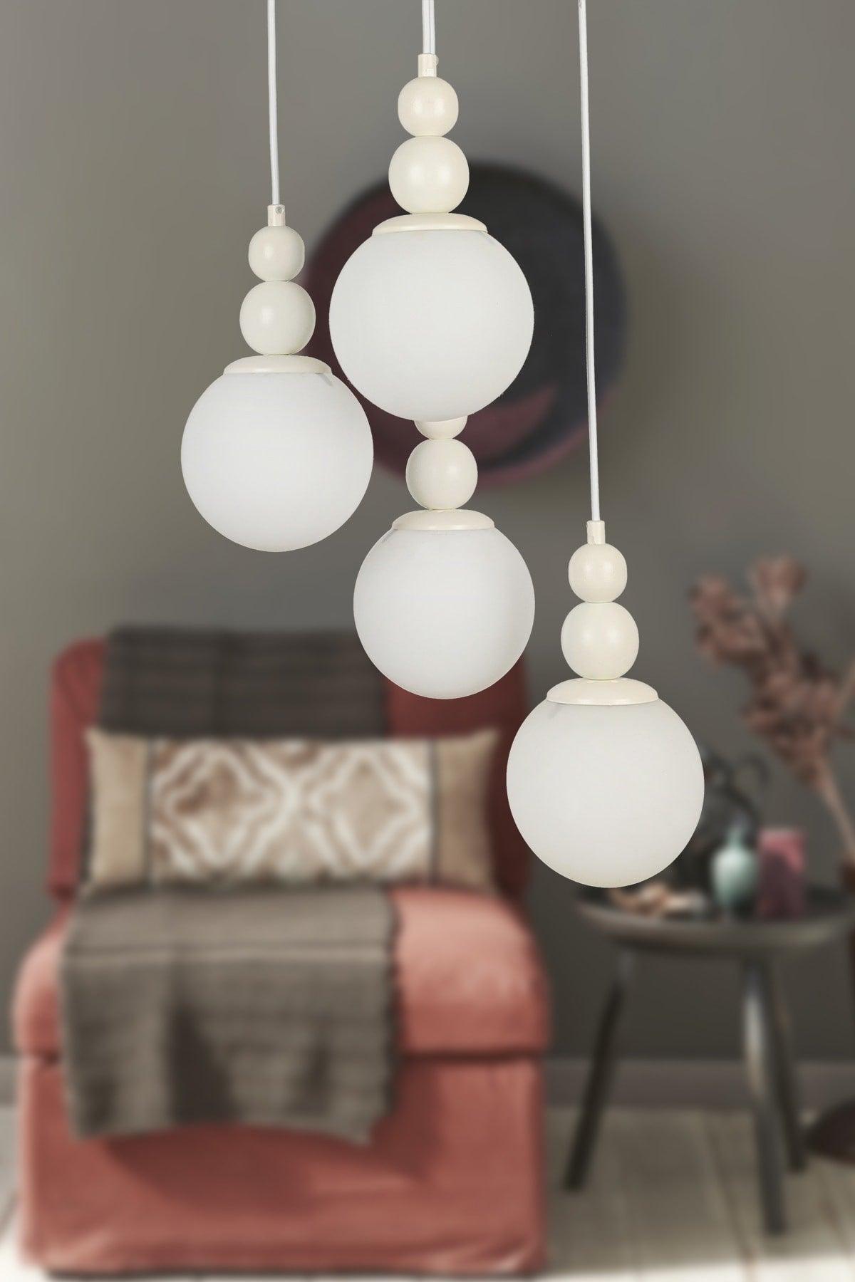 Endless 4th Chandelier White White Glass - Swordslife