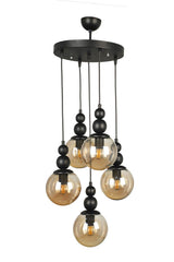 Endless 5th Chandelier Black Honey Glass