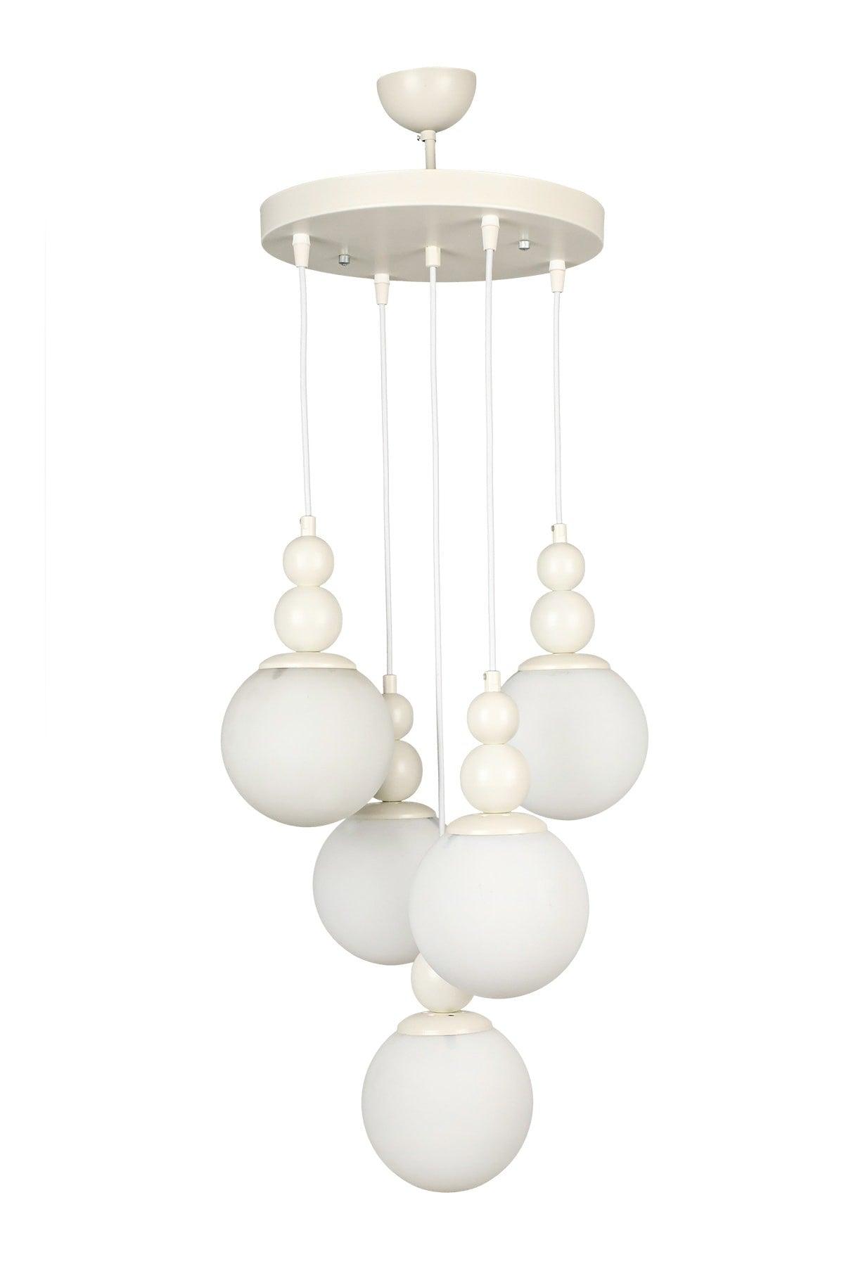 Endless 5th Chandelier White White Glass - Swordslife