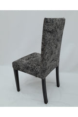 Silk Velvet Smoked Color Chair Cover Vein Patterned Digital 6 Pieces Lycra Seat Cover - Swordslife