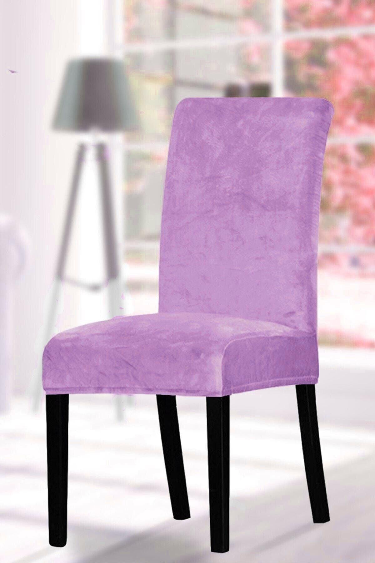 Silk Velvet Chair Cover, Chair Cover, Elastic, Standard 6 Pieces - Swordslife