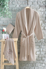 Işıl 8 Piece Embroidered Bathrobe Set Bathrobe Set Dowery Set - Swordslife