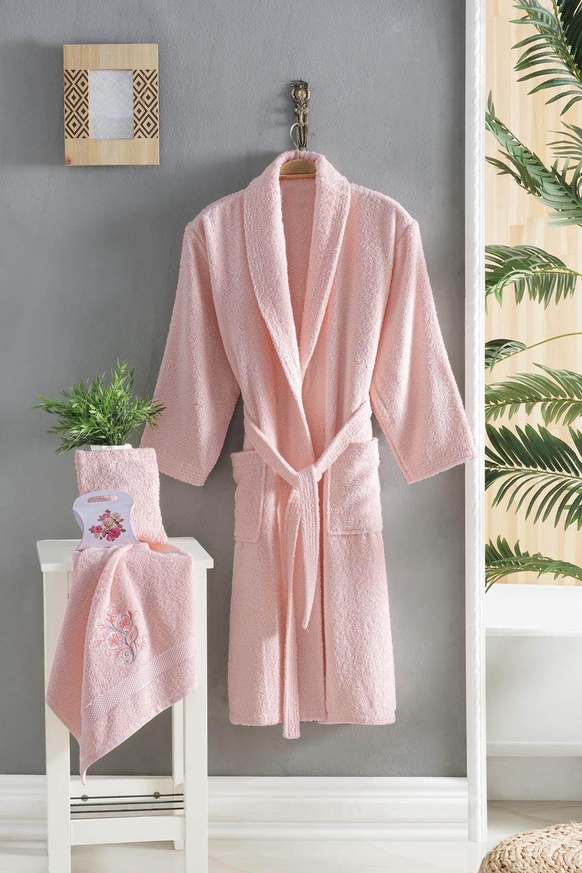 Işıl 8 Piece Embroidered Bathrobe Set | Dressing gown