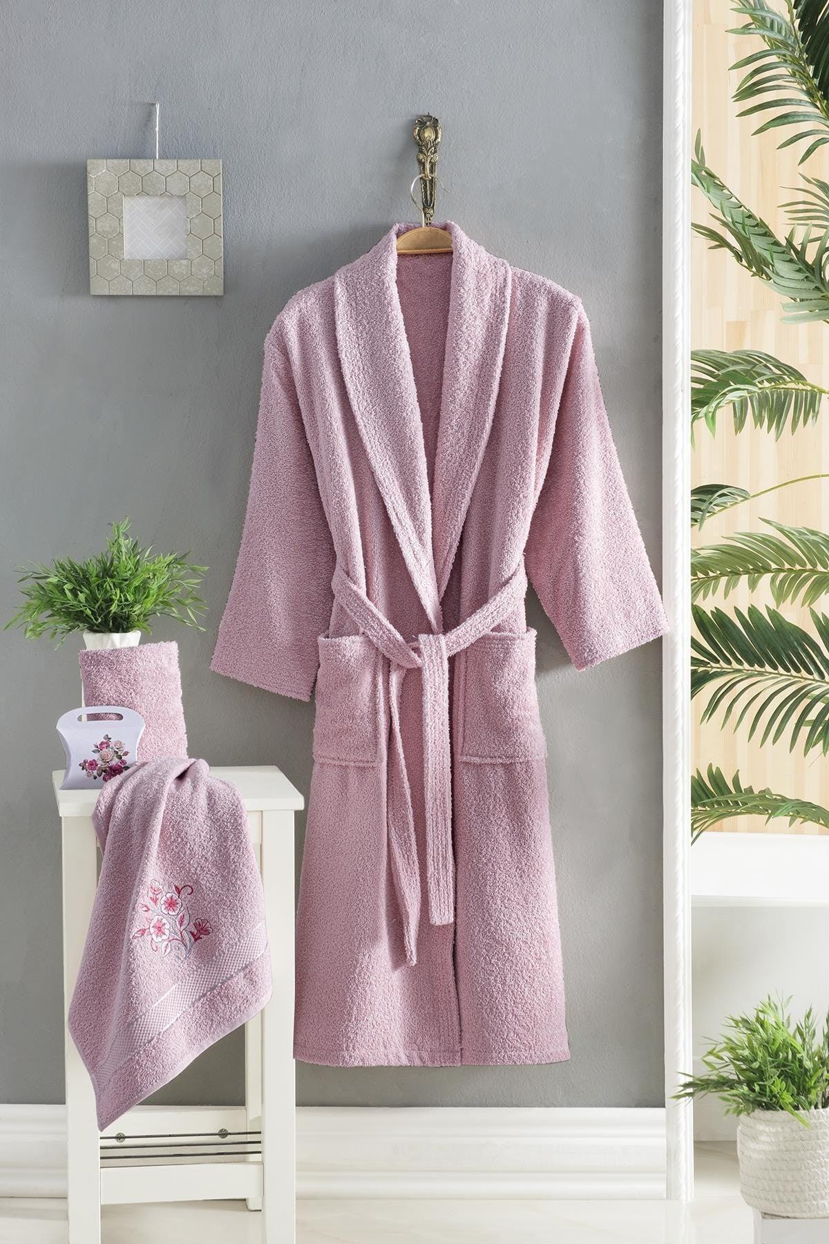 Işıl 8 Piece Embroidered Bathrobe Set Bathrobe Set Dowery Set - Swordslife