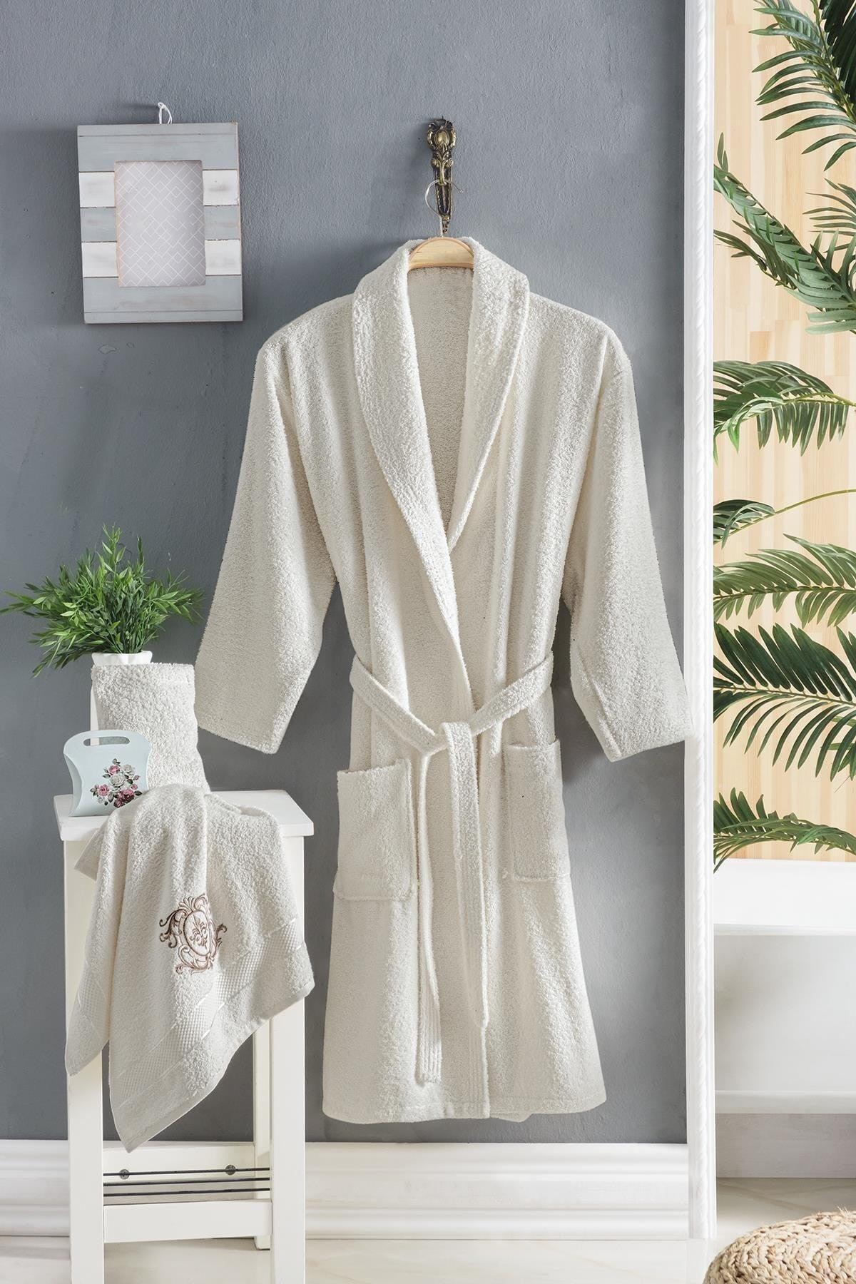 Işıl 8 Piece Embroidered Bathrobe Set | Dressing gown