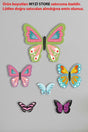 Luminous Butterfly Figured Wooden Wall Ornament-wall Stikır-sticker-kid's Room Wall Door Ornament - Swordslife