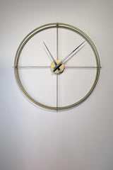 Spanish And Scandinavian Style 90 Cm Tumbled Gold, Wrought Iron Metal Minimalist Wall Clock - Swordslife