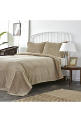 Joena Beige Double Soft Bedspread - Swordslife