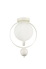 Jupiter Ceiling Mount Single Chandelier White White Glass - Swordslife