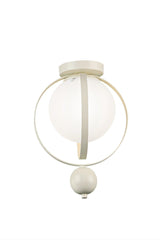 Jupiter Ceiling Mount Single Chandelier White White Glass - Swordslife