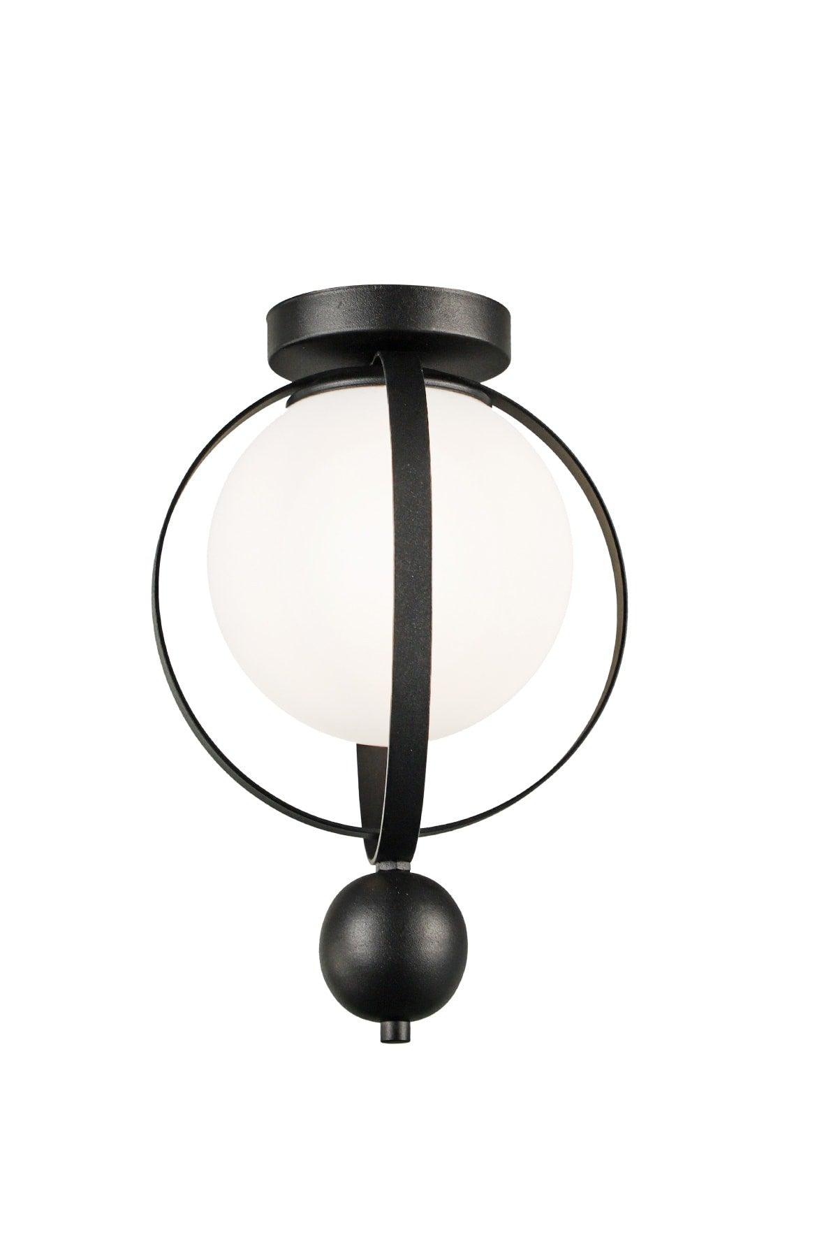 Jupiter Ceiling Mount Single Chandelier Black White Glass - Swordslife