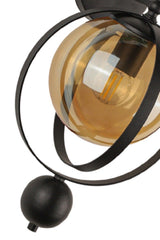 Jupiter Sconce 2 Pieces Black Honey Glass - Swordslife