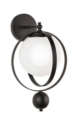 Jupiter Sconce 2 Pieces Black and White Glass - Swordslife