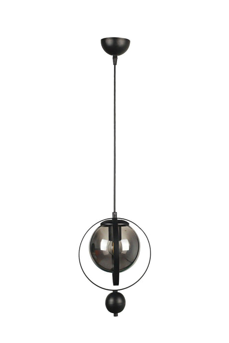 Jupiter Single Chandelier Black Smoked Glass - Swordslife